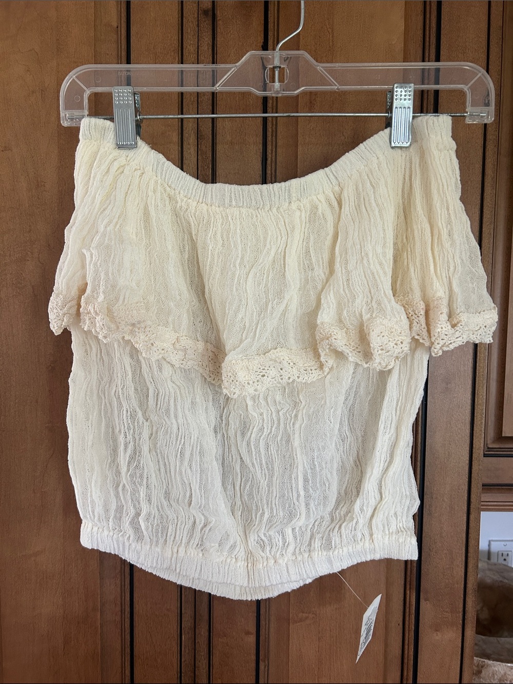 Jen's Pirate Booty Cream Cha Cha tube top. NWT